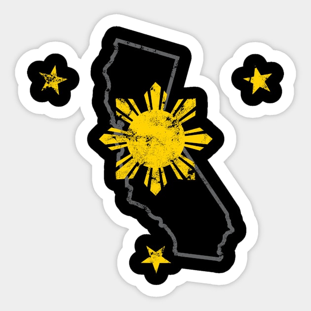 California Filipino American Sticker by c1337s